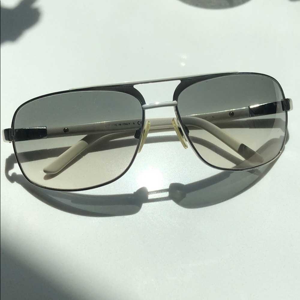 Dolce & Gabbana White and Silver DG 2049 Aviators